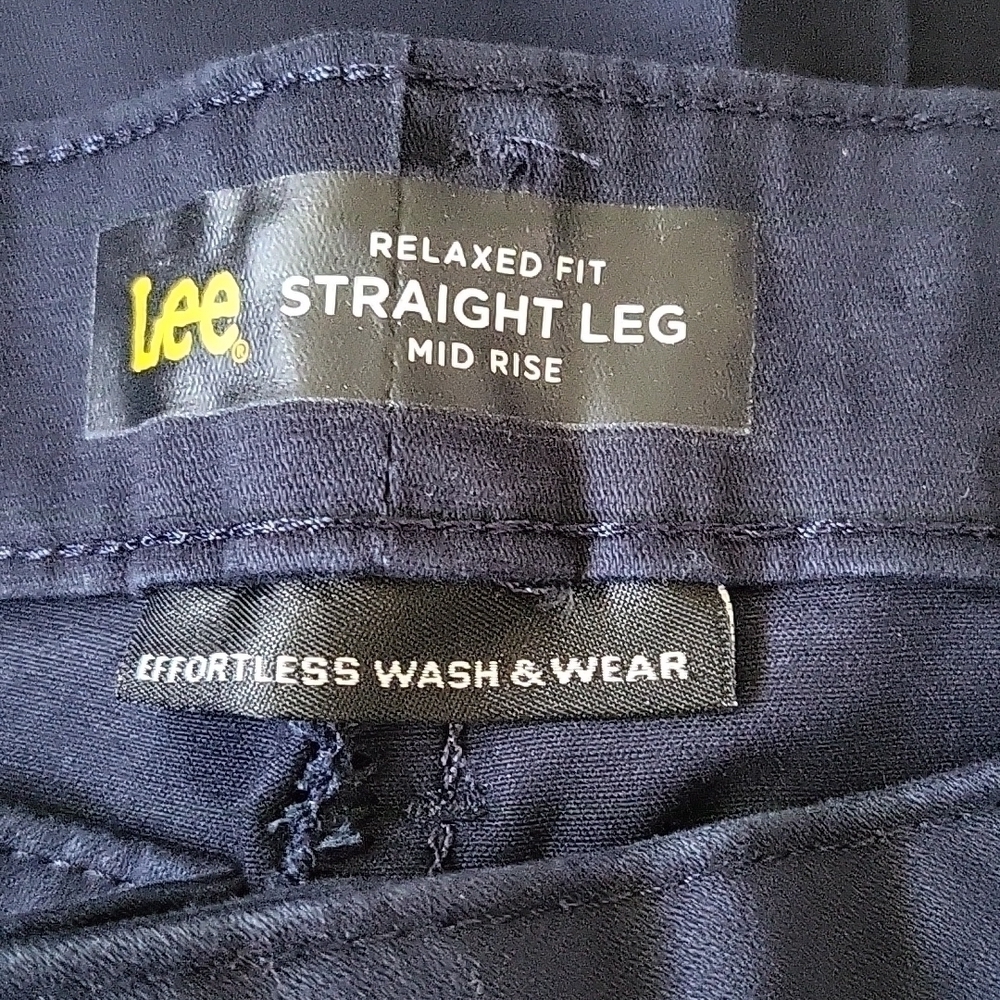 Lee Relaxed fit Straight leg Mid Rise Imperial Blue pants 18L NWT - Picture 12 of 13